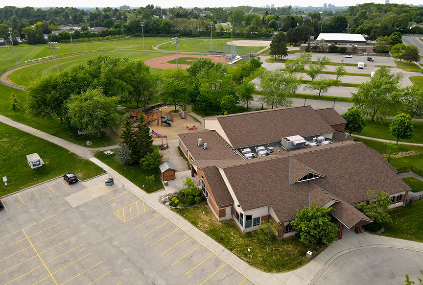 overhead view of Country Hills Community Centre